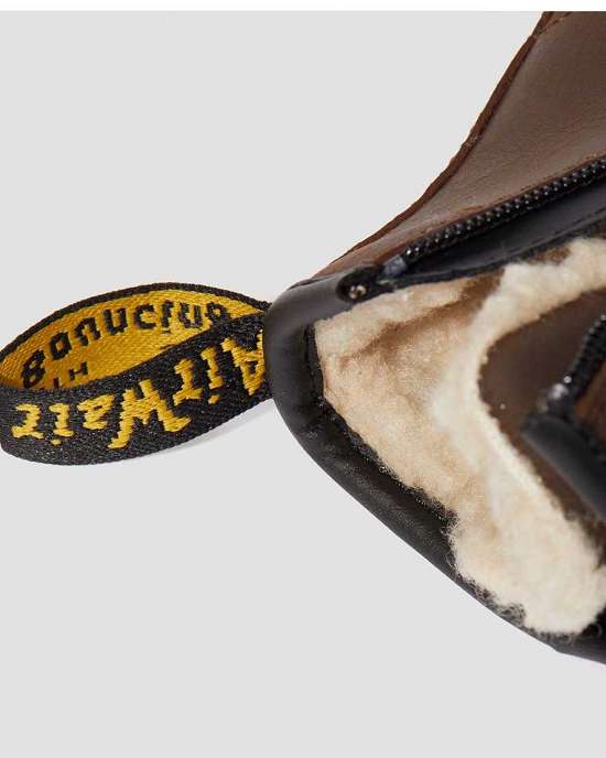 Botas Dr. Martens 1460 Serena Faux Fur Lined Niña Marrom MX-45361